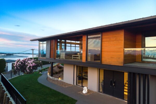 Outside the New Build towards the sea